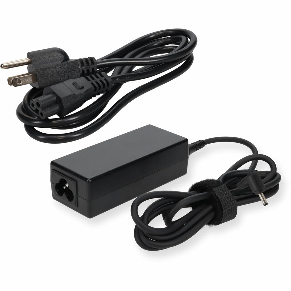 AddOn 6ft Acer PA-1450-26 Compatible 45W 19V at 2.37A Black 3.0 mm x 1.0 mm Laptop Power Adapter and Cable - PA-1450-26-AA