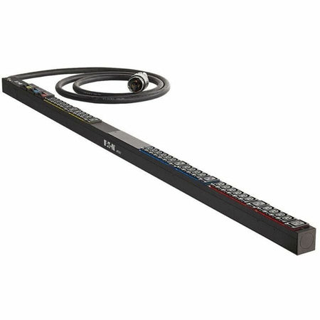 Eaton Basic Rack PDU, 2U, L21-30P input, 5.76kW, 100-240V, 24A, 10 ft cord, (6) 5-20R, (12) C13, (3) C19 - EBAU14-10