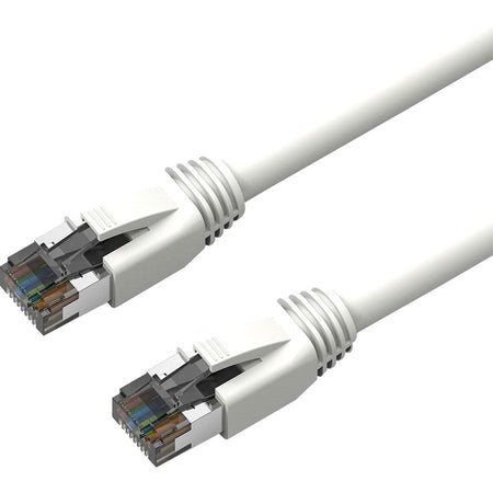 Axiom 1FT CAT8 2000mhz S/FTP Shielded Patch Cable Snagless Boot (White) - C8SBSFTP-W1-AX