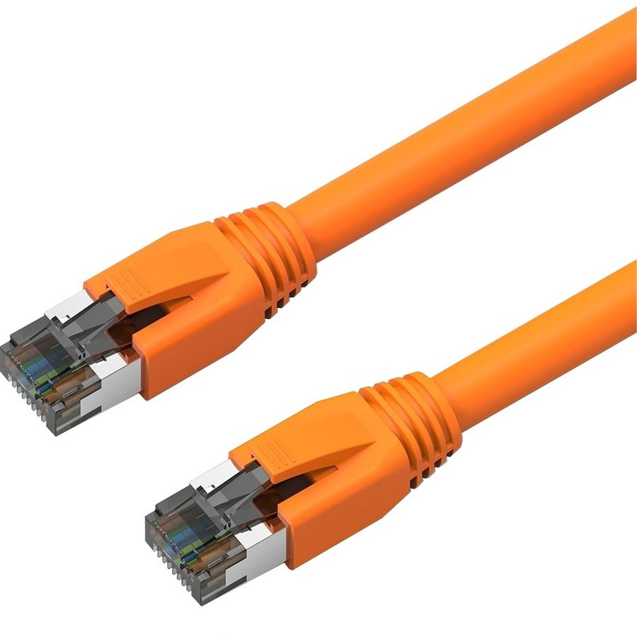 Axiom 50FT CAT8 2000mhz S/FTP Shielded Patch Cable Snagless Boot (Orange) - C8SBSFTP-O50-AX