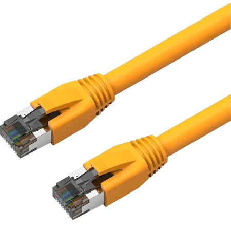Axiom 6-inch CAT8 2000mhz S/FTP Shielded Patch Cable Snagless Boot (Yellow) - C8SBSFTP-Y6IN-AX