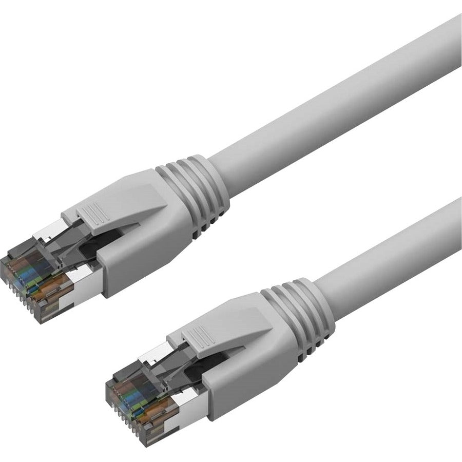 Axiom 6-inch CAT8 2000mhz S/FTP Shielded Patch Cable Snagless Boot (Gray) - C8SBSFTP-G6IN-AX