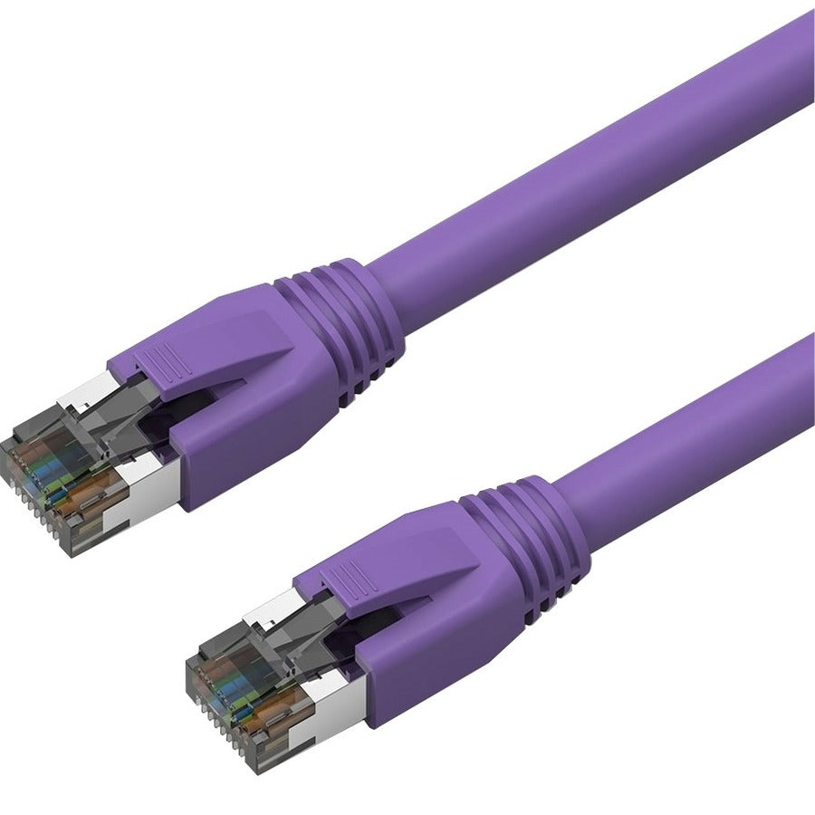 Axiom 10FT CAT8 2000mhz S/FTP Shielded Patch Cable Snagless Boot (Purple) - C8SBSFTP-P10-AX