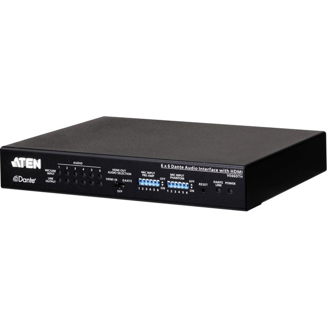 ATEN 6 x 6 Dante Audio Interface with HDMI - VE66DTH