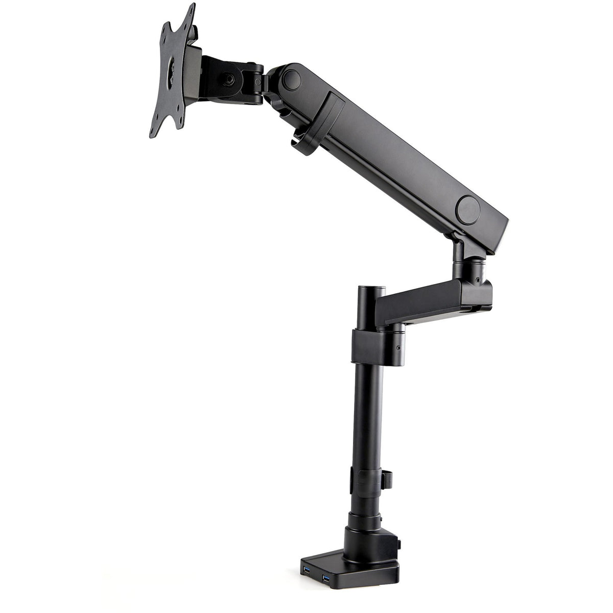 StarTech.com Desk Mount Monitor Arm with 2x USB 3.0 ports, Full Motion Monitor Mount up to 34" (17.6lb/8kg) VESA Display, C-Clamp/Grommet - ARMPIVOT2USB3