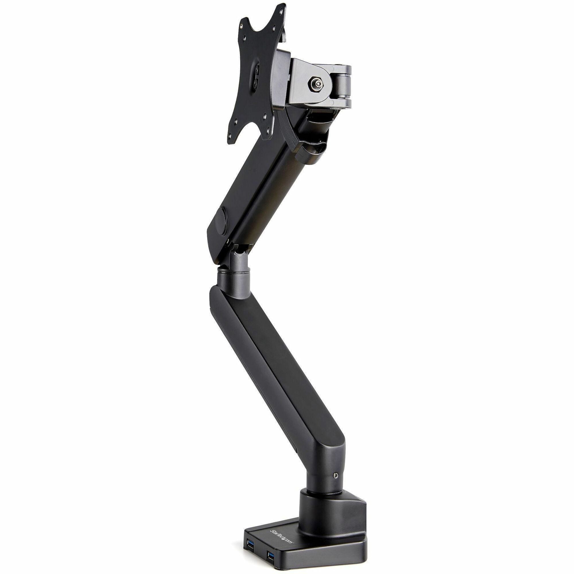 StarTech.com Desk Mount Monitor Arm with 2x USB 3.0 ports, for VESA Display up to 34" (17.6lb/8kg) , C-Clamp/Grommet, Mechanical Spring - ARMSLIM2USB3