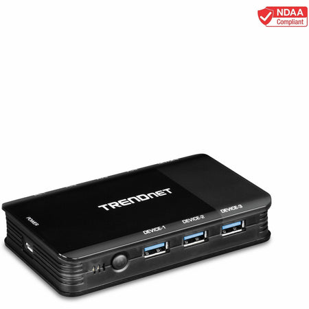 TRENDnet 4 Computer 4-Port USB 3.1 Sharing Switch, TK-U404, 4 x USB 3.1 for Computers, 4 x USB 3.1 for Devices, Flash Drive Sharing, Scanners, Printers, Mouse, Keyboard, Windows & Mac Compatible - TK-U404