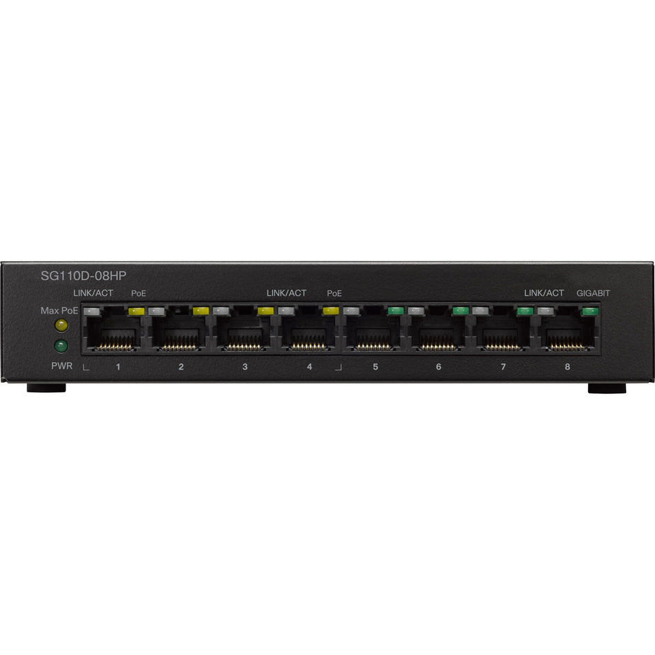 Cisco SG110D-08HP Ethernet Switch - SG110D-08HP-NA-RF