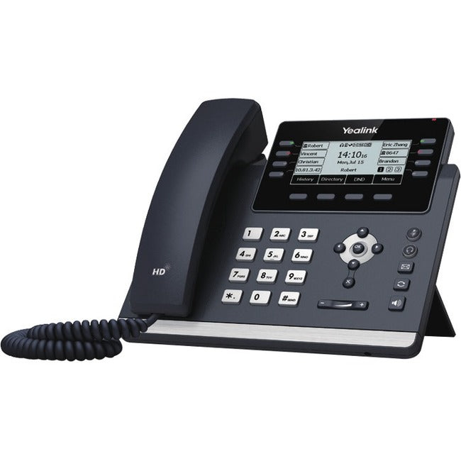 Yealink T43U IP Phone - Corded - Corded - Wall Mountable - Classic Gray - SIP-T43U