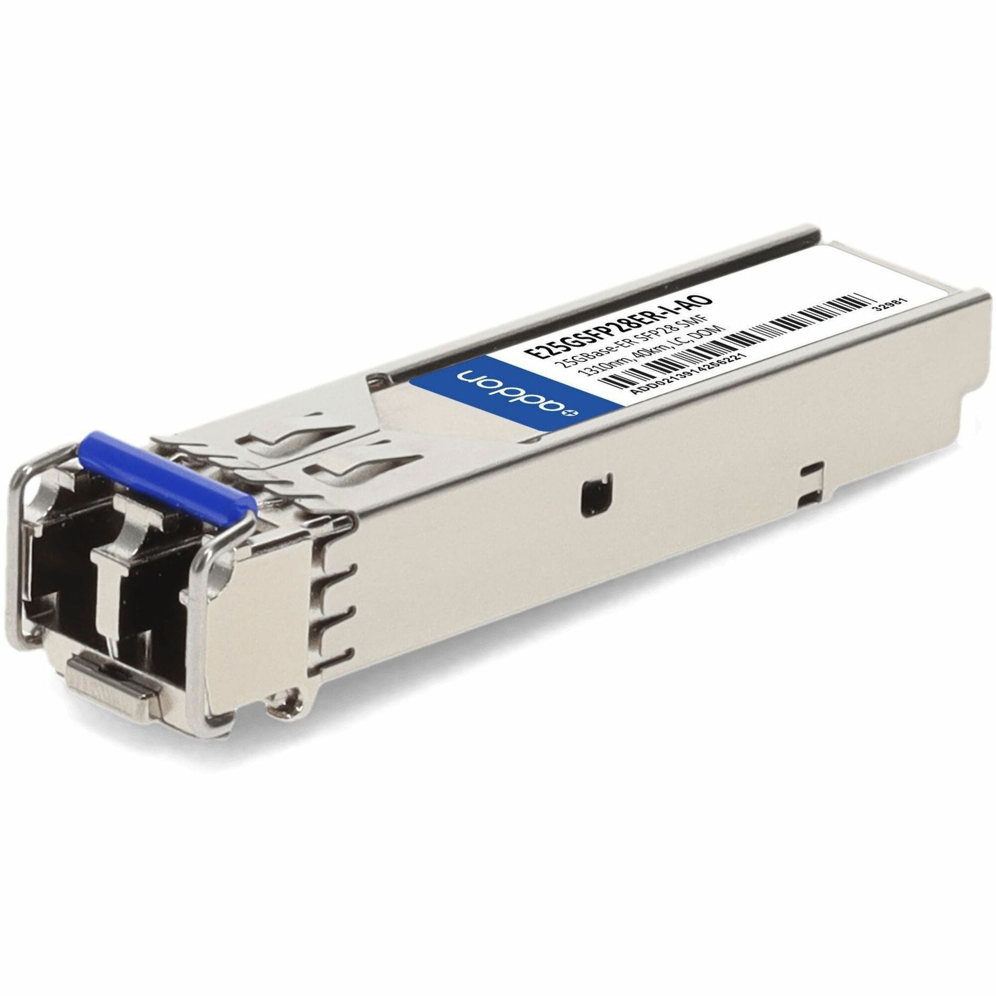 AddOn Intel&reg; E25GSFP28ER-I Compatible and TAA 25GBase-ER SFP28 Transceiver (SMF, 1550nm, 40km, LC, DOM, -40 to 85C) - E25GSFP28ER-I-AO