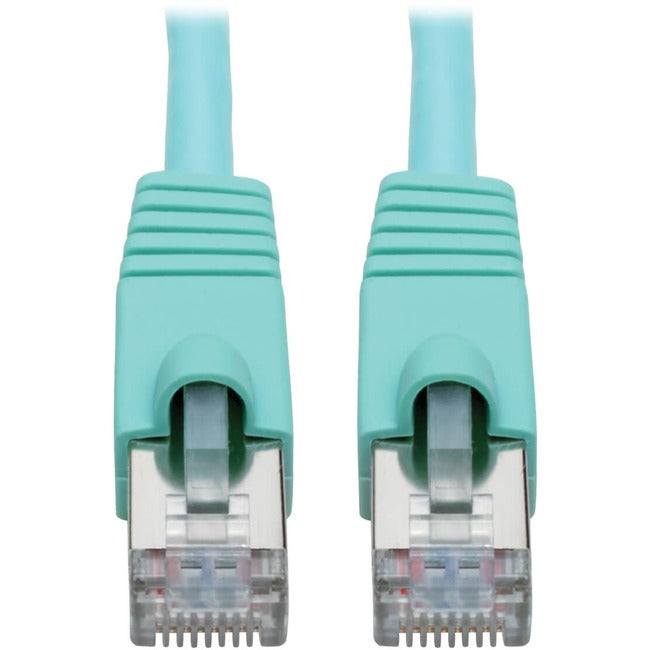 Eaton Tripp Lite Series Cat6a 10G Snagless Shielded STP Ethernet Cable (RJ45 M/M), PoE, Aqua, 6 ft. (1.83 m) - N262-006-AQ