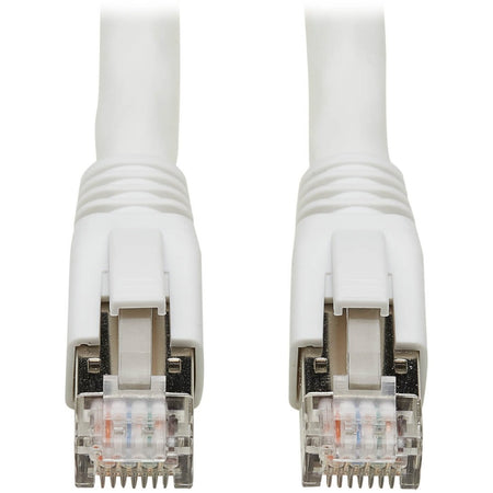 Eaton Tripp Lite Series Cat8 25G/40G-Certified Snagless Shielded S/FTP Ethernet Cable (RJ45 M/M), PoE, White, 40 ft. (12.19 m), TAA - N272-040-WH