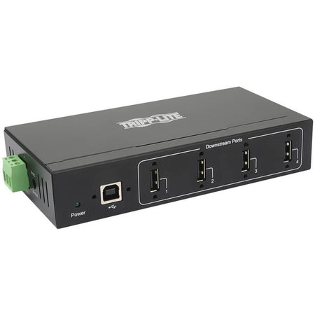 Tripp Lite by Eaton 4-Port Industrial-Grade USB 2.0 Hub - 15 kV ESD Immunity, Metal Housing, Wall/DIN Mountable - U223-004-IND-1