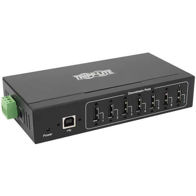 Tripp Lite by Eaton 7-Port Industrial-Grade USB 2.0 Hub - 15 kV ESD Immunity, Metal Housing, Wall/DIN Mountable - U223-007-IND-1