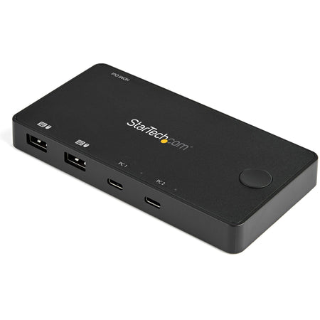 StarTech.com 2 Port USB C KVM Switch - 4K 60Hz HDMI - Compact UHD Desktop KVM Switch w/USB Type C Cables - Bus Powered MacBook ThinkPad - SV211HDUC