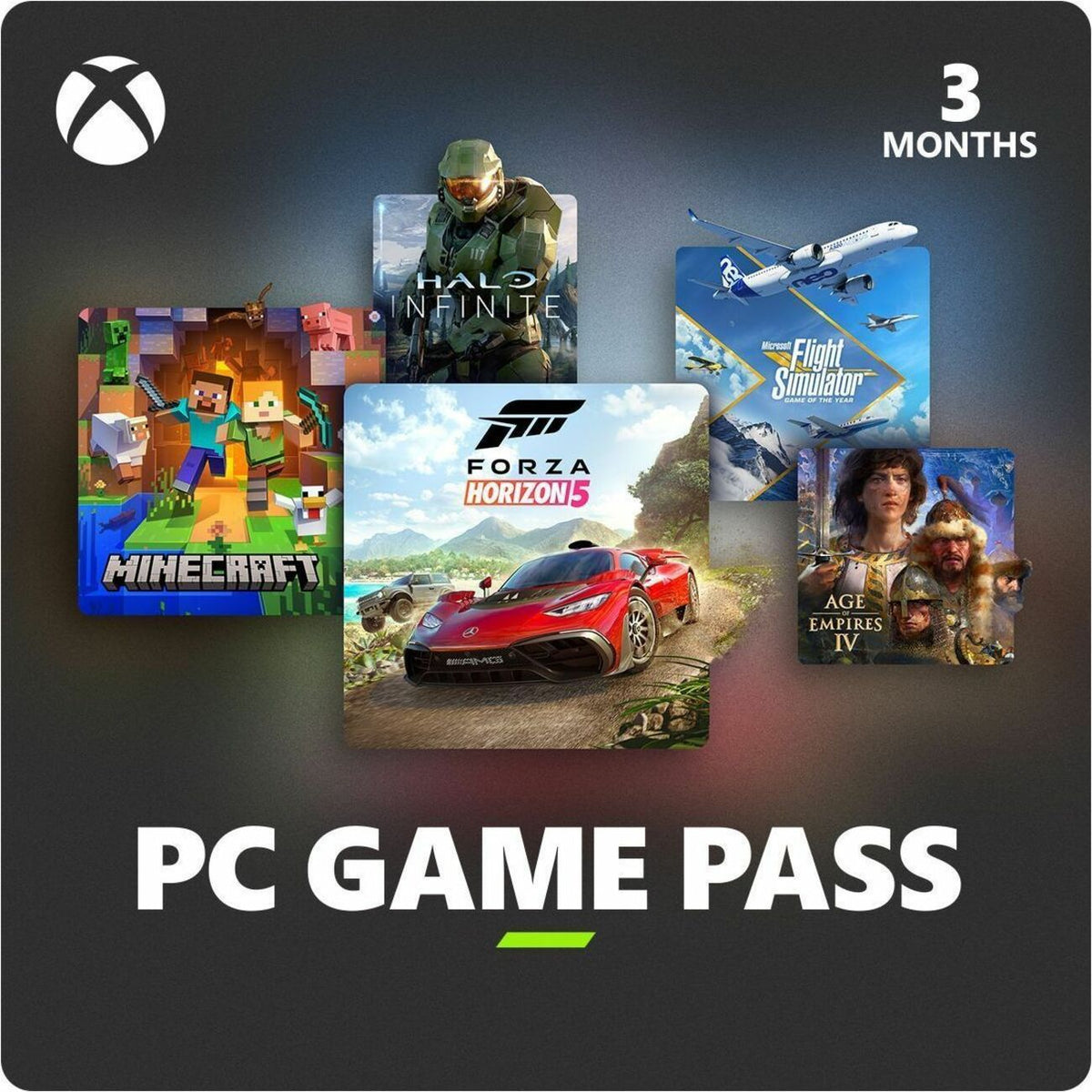 Microsoft PC Game Pass - Subscription License - 1 License - 3 Month - QHT-00003