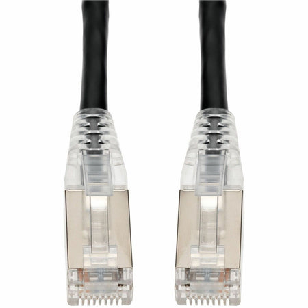 AddOn 1ft Black CAT 6 Shielded PVC Ethernet Cable Snagless Easy Clear Boot RJ-45 M/M - ADD-1FCAT6S-BK