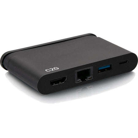 C2G USB C Dock with HDMI, USB, Ethernet, USB C & Power Delivery up to 100W - C2G54455