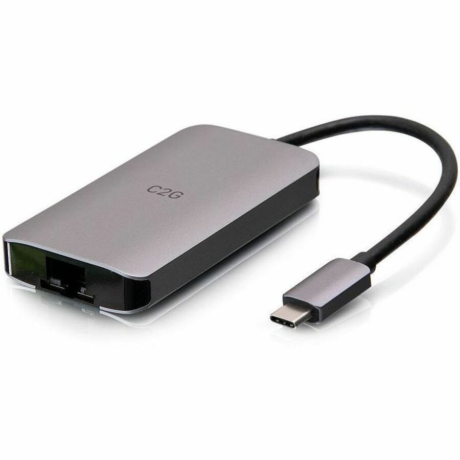 C2G USB-C&reg; 4-in-1 Mini Docking Station with HDMI&reg;, USB-A, Ethernet, and USB-C Power Delivery up to 100W - 4K 30Hz - C2G54456