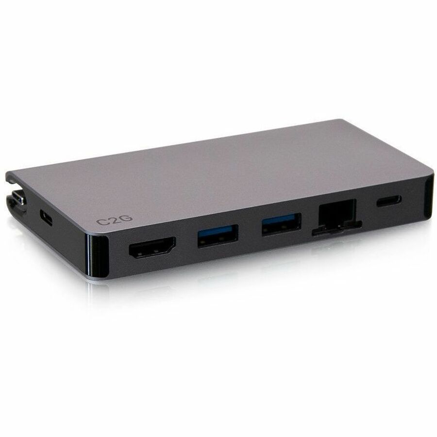 C2G USB C Docking Station with 4K HDMI, USB, Ethernet, and USB C - Power Delivery up to 100W - C2G54457