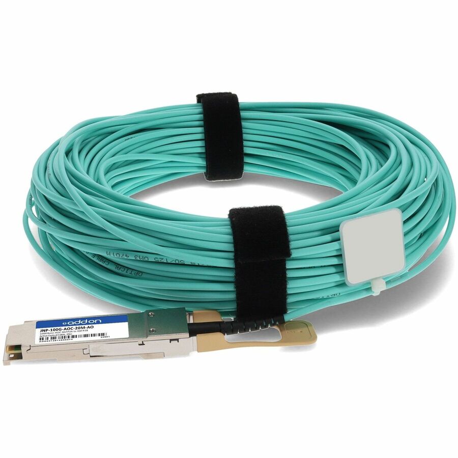 AddOn Juniper Networks&reg; JNP-100G-AOC-20M Compatible TAA Compliant 100GBase-AOC QSFP28 Active Optical Cable (850nm, MMF, 20m) - JNP-100G-AOC-20M-AO
