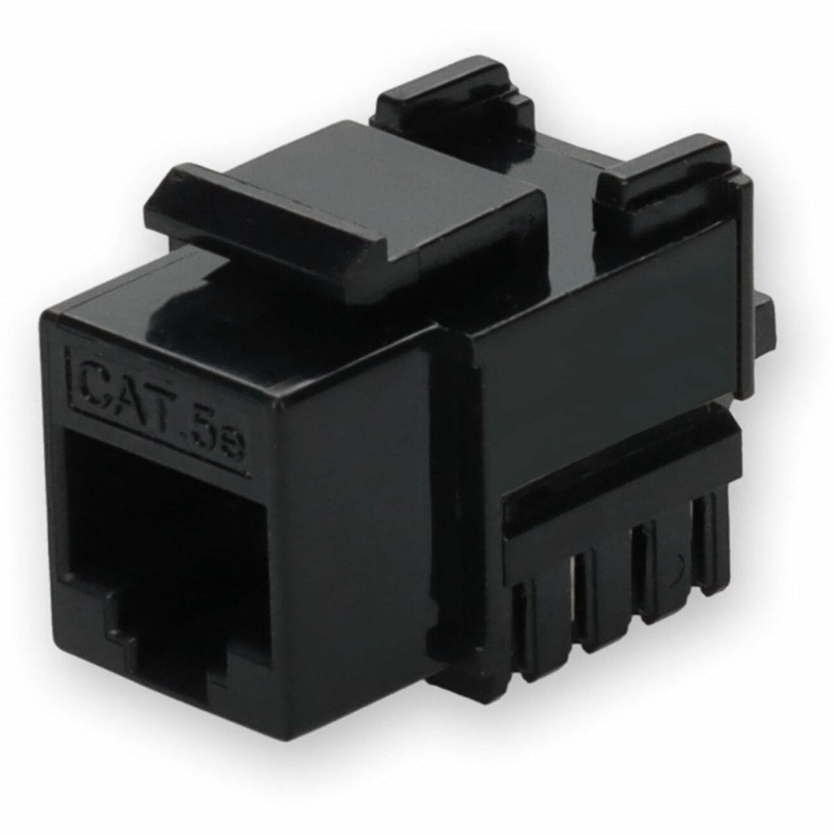 AddOn Non-Terminated to RJ-45 (Female) Black Cat5e UTP Copper Connector 90 Degree - ADD-C5EUJK9D-BK