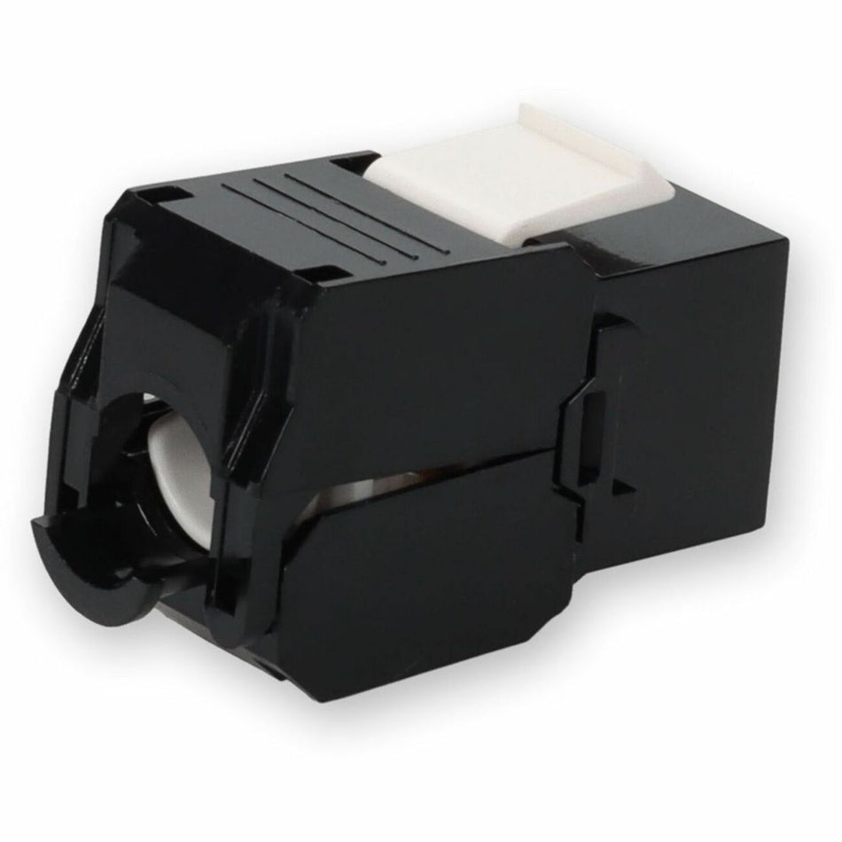 AddOn Non-Terminated to RJ-45 (Female) Black Cat6A UTP Copper Connector 180 Degree - ADD-C6AUJK1TL-BK