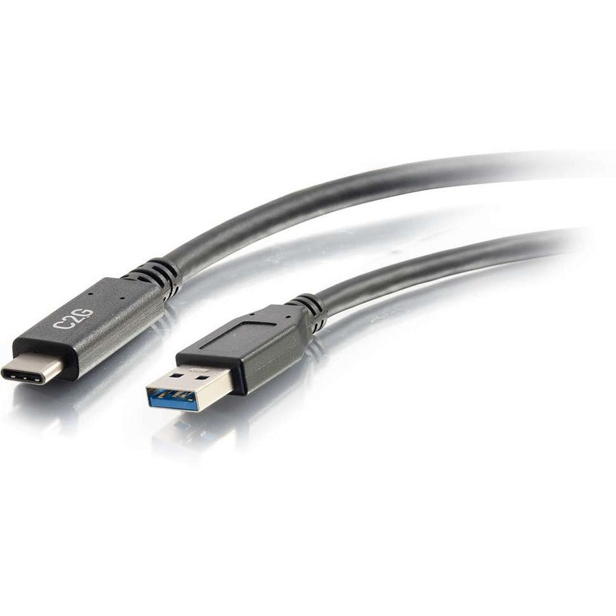 C2G 3ft (0.9m) USB-C&reg; to USB-A 3.2 Gen 1 (5Gbps) Cable M/M - Black - 28831