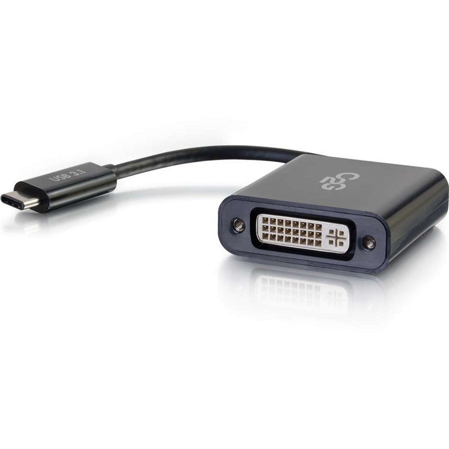 C2G USB-C to DVI-D Video Adapter Converter - Black - 29483
