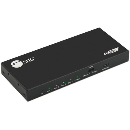 SIIG 4 Port HDMI 2.0 4K 60Hz HDR Splitter with EDID and Downscaling Feature - CE-H26C11-S1