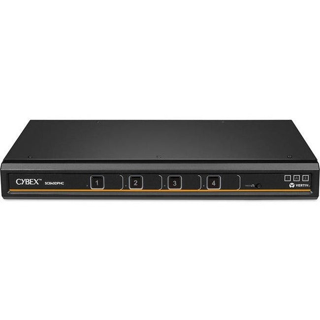 Vertiv Cybex SC800 Secure KVM | Single | 4 Port Universal DisplayPort | USB-C | NIAP version 4.0 Certified (SC840DPHC-400) - SC840DPHC-400