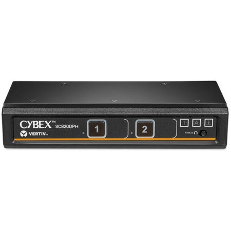 VERTIV Cybex SC820DPH-400 KVM SwitchboxVertiv Cybex SC800 Secure KVM | Single Head | 2 Port Universal DisplayPort | NIAP version 4.0 Certified (SC820DPH-400) - SC820DPH-400