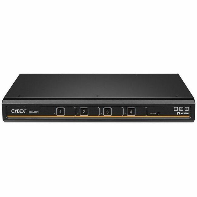 Vertiv Cybex SC800 Secure KVM | Single Head | 4 Port Universal DisplayPort | NIAP version 4.0 Certified (SC840DPH-400) - SC840DPH-400