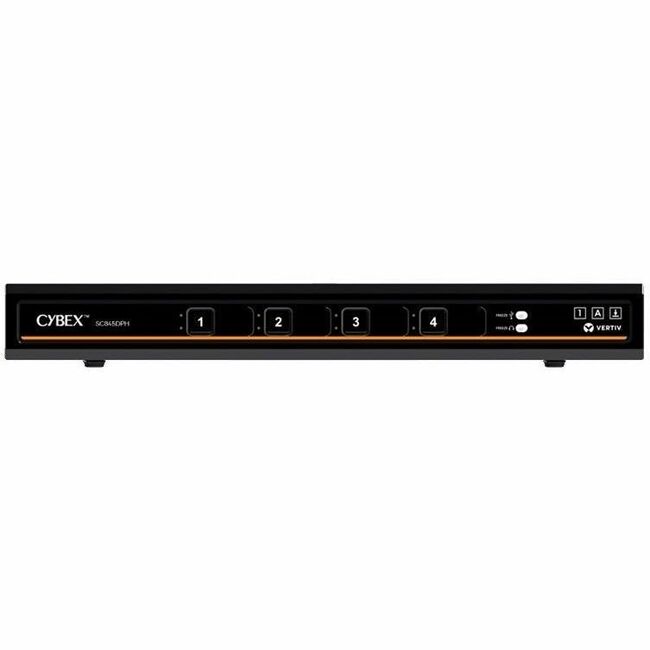 Vertiv Cybex SC800 Secure KVM| 4 Port Universal DP/H Single Display| CAC PP4.0 - SC845DPH-400