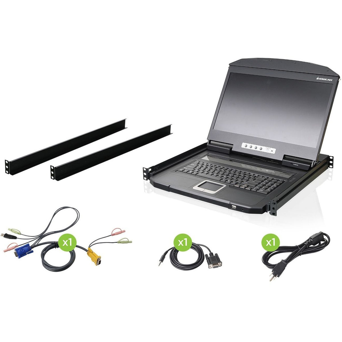 IOGEAR 18.5" Widescreen Short Depth LCD Console - GCL1900W