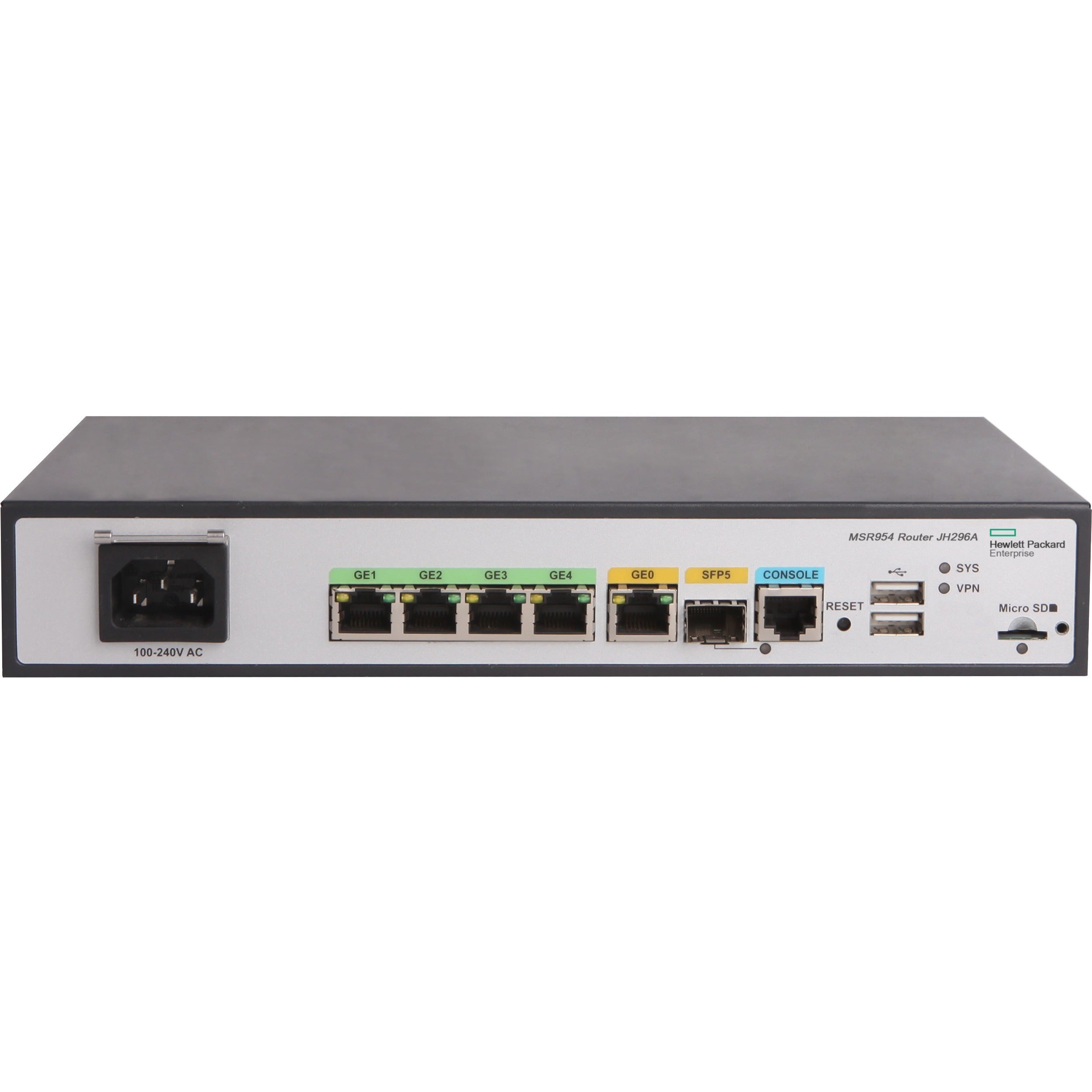 HPE MSR954 1GbE SFP 2GbE-WAN 4GbE-LAN CWv7 Router - JH296A#B2E