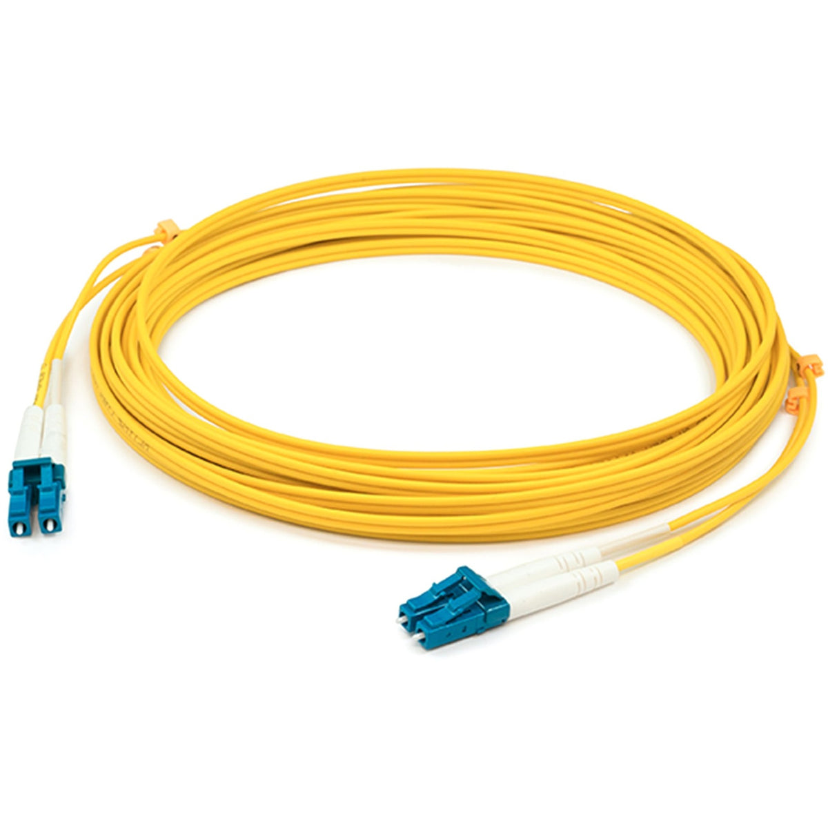 AddOn 28m LC to LC Yellow OS2 Duplex OFNR (Riser-Rated) SMF Fiber Patch Cable - ADD-LC-LC-28M9SMF