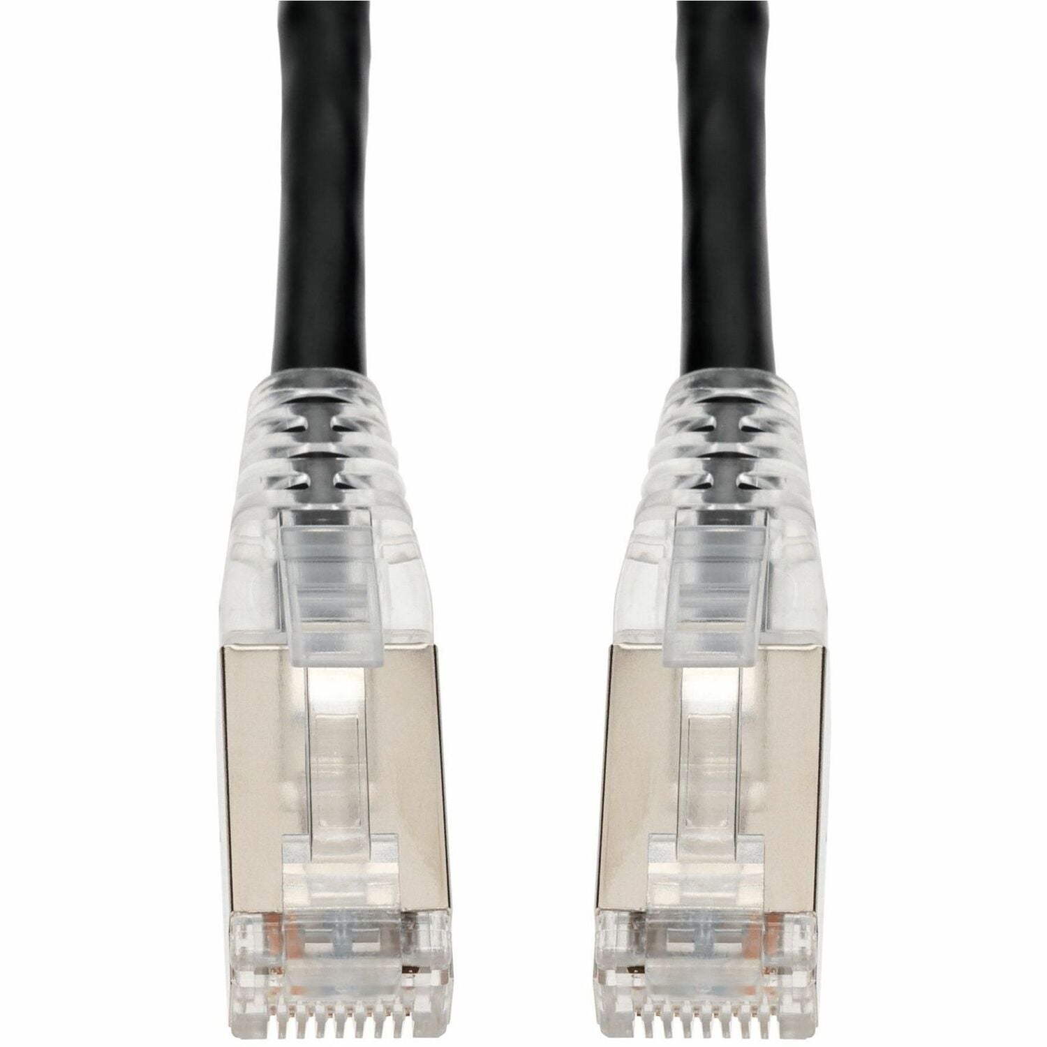 AddOn 25ft Black CAT 6 Shielded PVC Ethernet Cable Snagless Easy Clear Boot RJ-45 M/M - ADD-25FCAT6S-BK