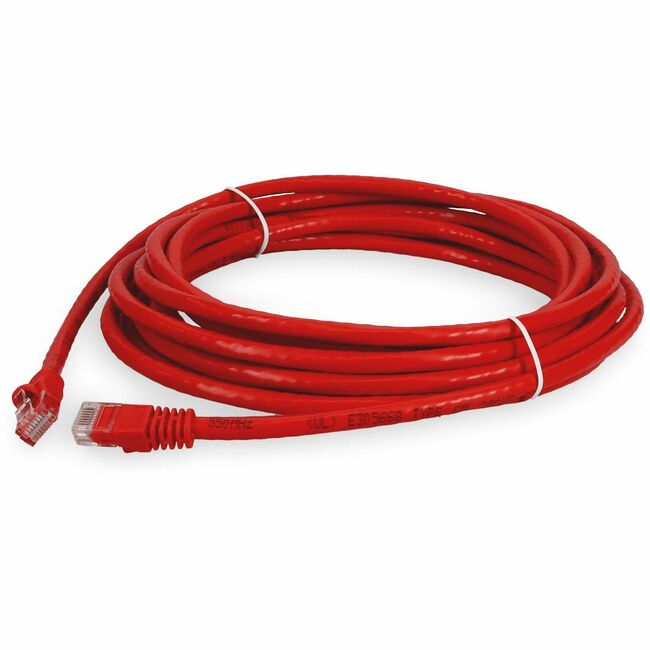 AddOn 25ft RJ-45 (Male) to RJ-45 (Male) Straight Red Cat6 UTP PVC Copper Patch Cable - ADD-25FCAT6-RD