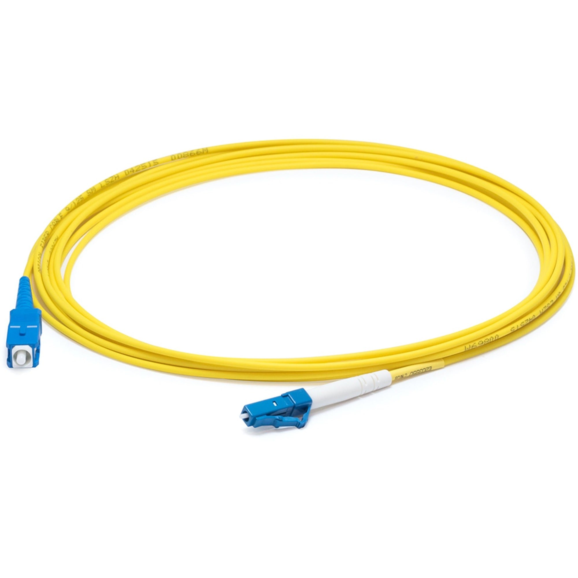 AddOn 58m LC (Male) to SC (Male) Straight Yellow OS2 Simplex LSZH Fiber Patch Cable - ADD-SC-LC-58MS9SMFLZ