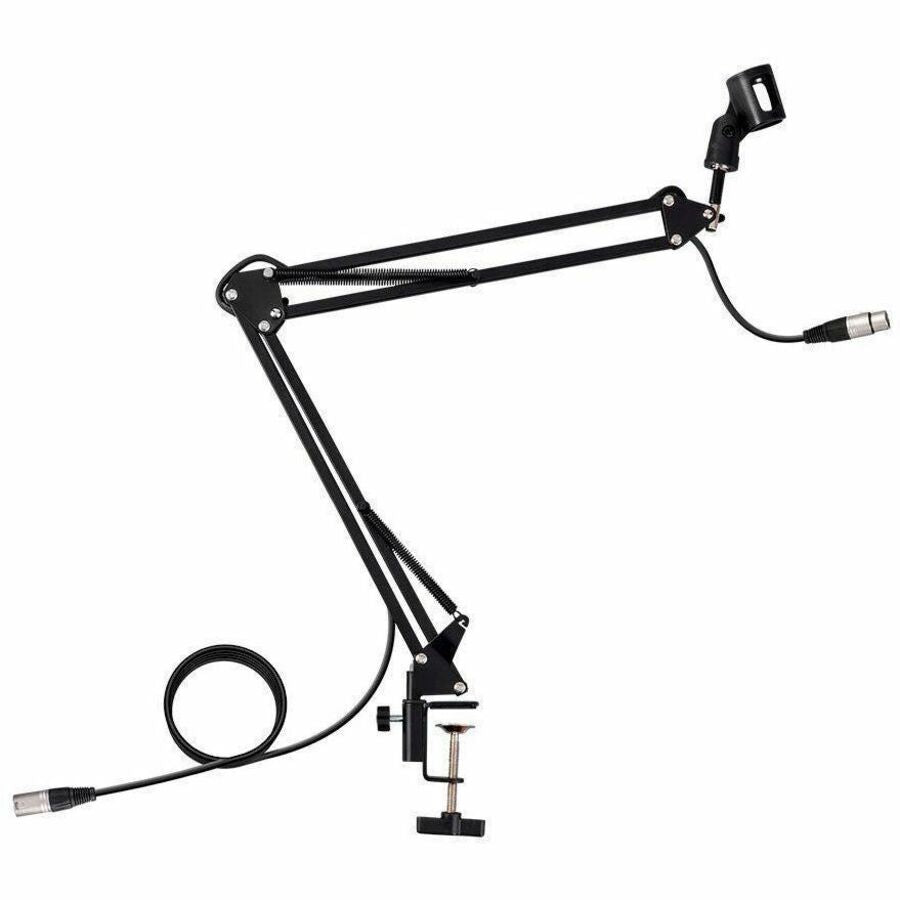 Monoprice Suspension Boom Arm Scissor Broadcast Mic Stand w/ Built-in XLR Mic Cable - 602506