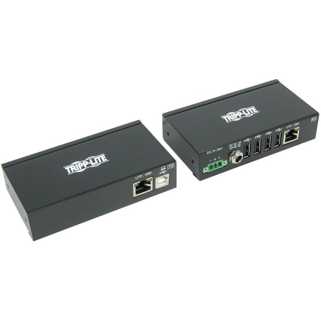 Tripp Lite by Eaton 4-Port Industrial USB over Cat6 Extender, ESD Protection, PoC - USB 2.0, Mountable, 150 ft. (45.72 m), TAA - B203-104-IND