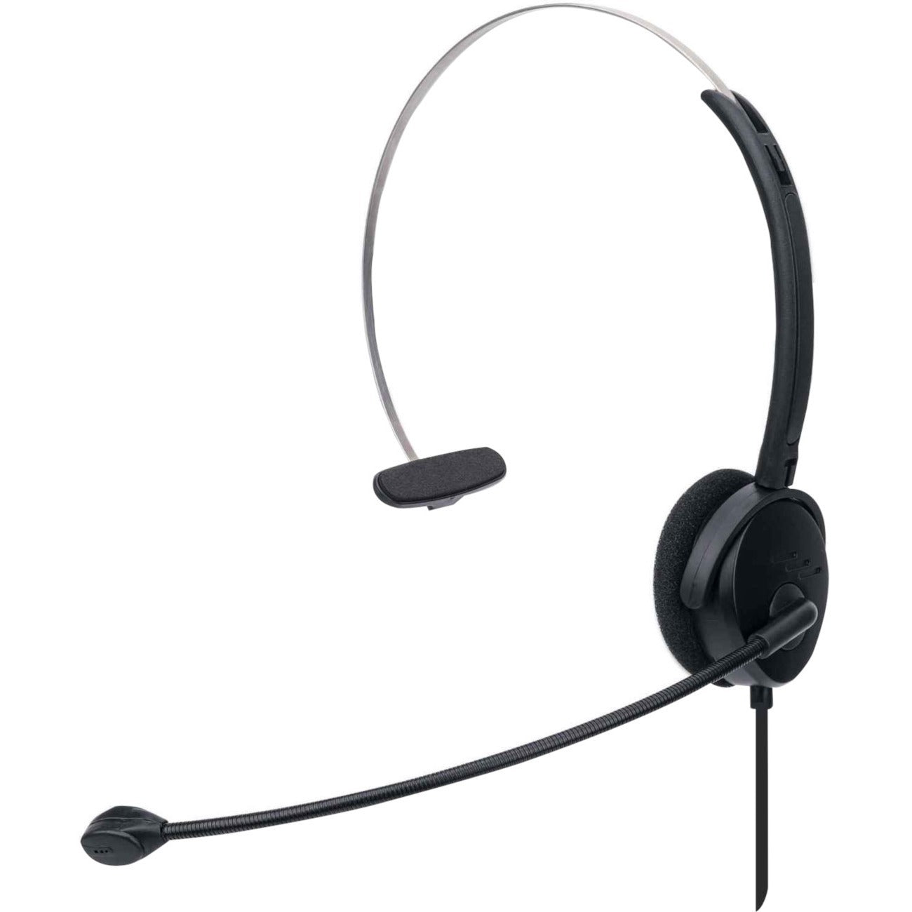 Mono On-Ear Headset (USB), Microphone Boom (padded), Retail Box Packaging, Adjustable Headband, In-Line Volume Control, Ear Cushion, USB-A for both sound and mic use, cable 1.5m, Three Year Warranty - 179867