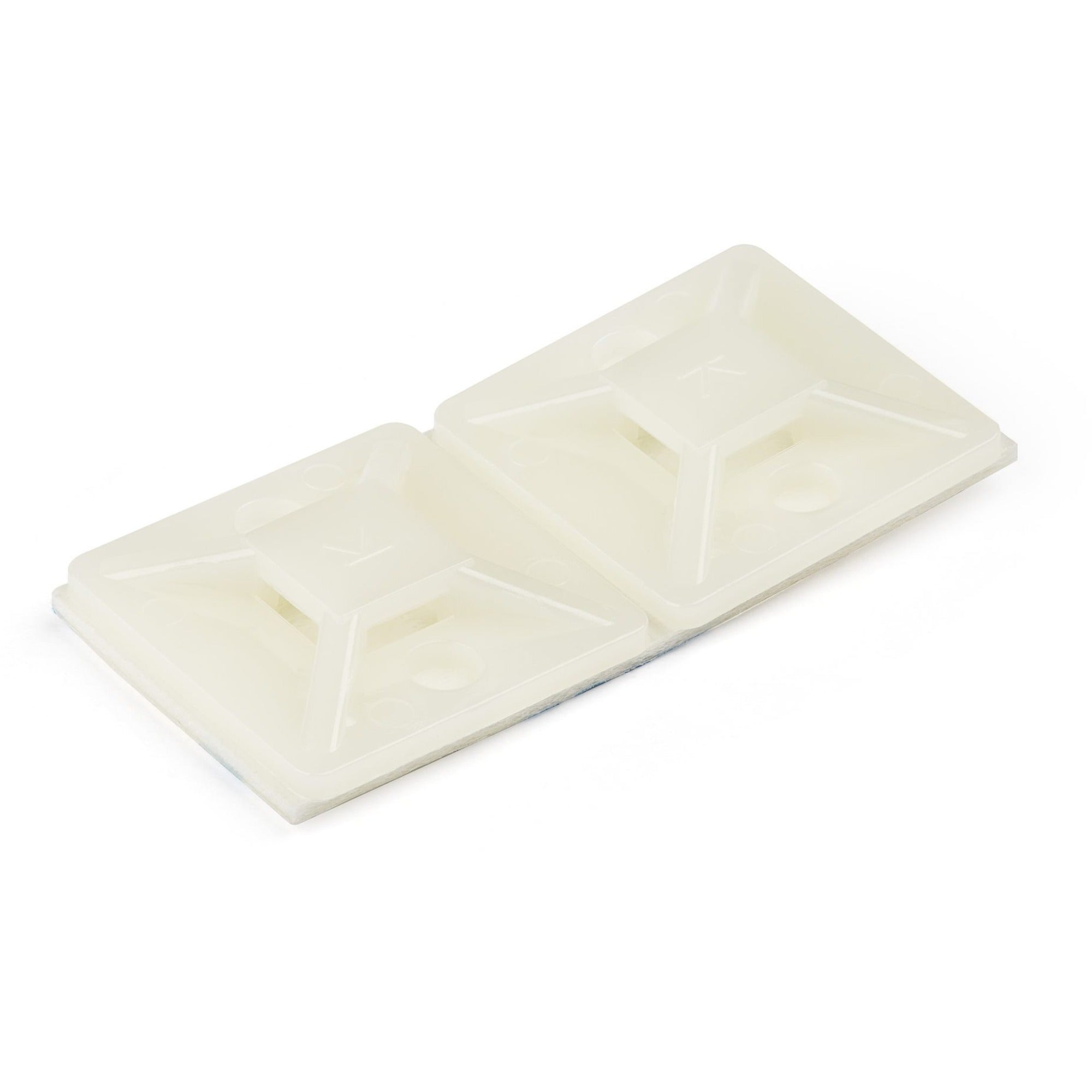 StarTech.com 100 Pack Cable Tie Mounts with Adhesive Tape for 0.18in (4.6mm) Wide Ties - Nylon/Plastic Zip Tie Mounts - 94V-2 Fire & UL - CBMCTM2