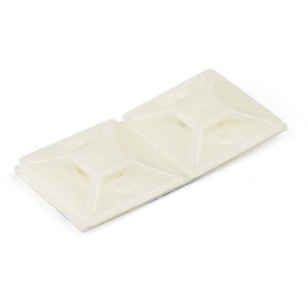StarTech.com 100 Pack Cable Tie Mounts with Adhesive Tape for 0.18in (4.6mm) Wide Ties - Nylon/Plastic Zip Tie Mounts - 94V-2 Fire & UL - CBMCTM2