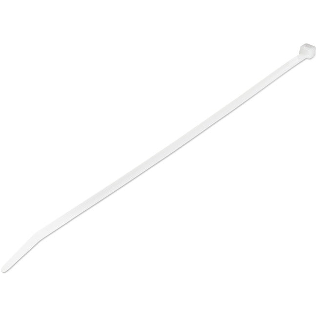 StarTech.com 10"(25cm) Cable Ties, 2-5/8"(68mm) Dia, 50lb(22kg) Tensile Strength, Nylon Self Locking Ties, UL Listed, 1000 Pack, White - CBMZT10NK