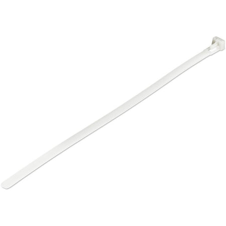 StarTech.com 10"(25cm) Reusable Cable Ties, 2-1/2"(65mm) Dia. 50lb(22Kg) Tensile Strength, Nylon, In/Outdoor, UL Listed, 100 Pack, White - CBMZTRB10