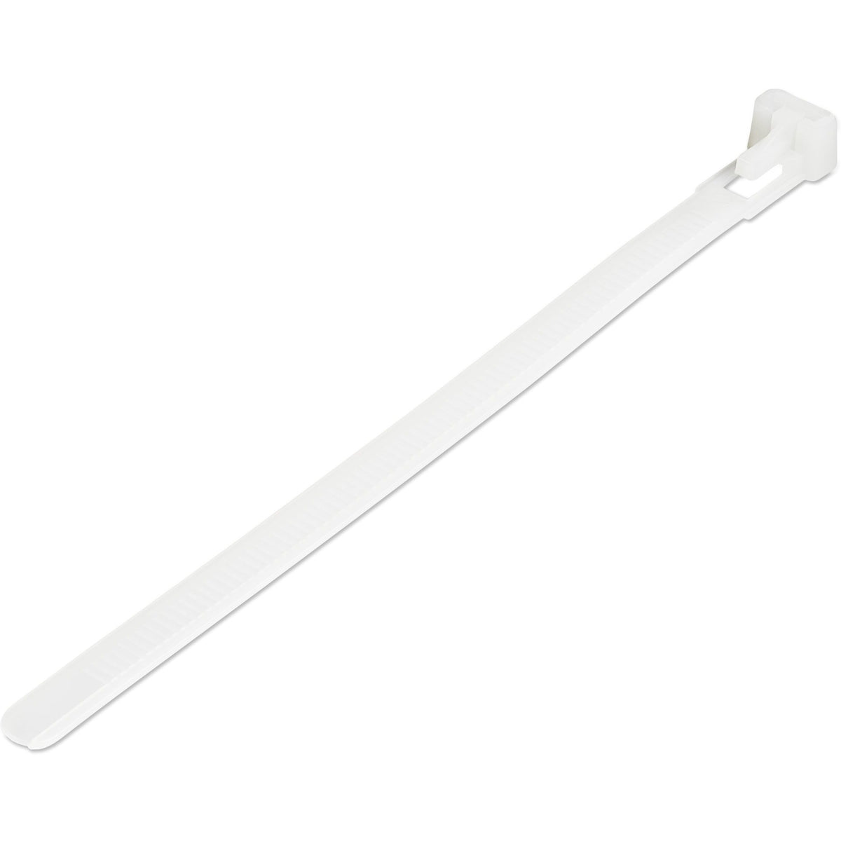 StarTech.com 6"(15cm) Reusable Cable Ties, 1-3/8"(35mm) Dia. 50lb(22Kg) Tensile Strength, Nylon, In/Outdoor, UL Listed, 100 Pack, White - CBMZTRB6