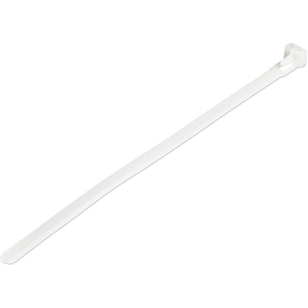 StarTech.com 8"(20cm) Reusable Cable Ties, 1-7/8"(50mm) Dia. 50lb(22Kg) Tensile Strength, Nylon, In/Outdoor, UL Listed, 100 Pack, White - CBMZTRB8