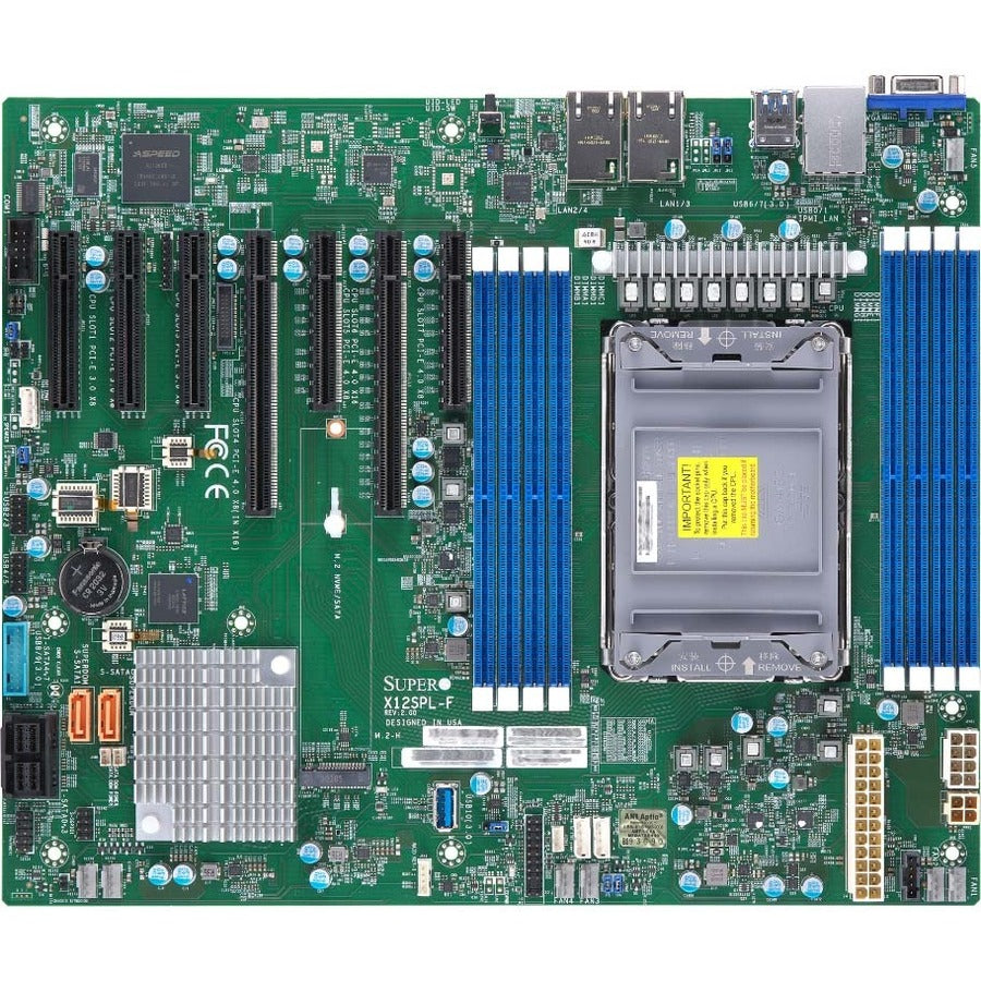 Supermicro X12SPL-F Server Motherboard - Intel C621A Chipset - Socket P - Intel Optane Memory Ready - ATX - MBD-X12SPL-F-O